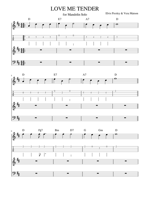 LOVE_ME_TENDER_ELVIS for mandolin