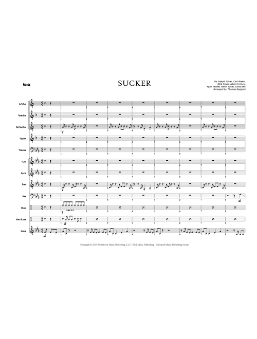 Sucker (Arr. Thomas Ruggieri) - Jonas Brothers (Large Ensemble)