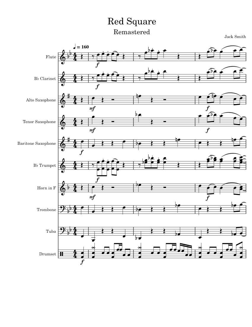 楽譜　New Screen Music Square Square hammer – Ghost Sheet Music for Piano (Solo