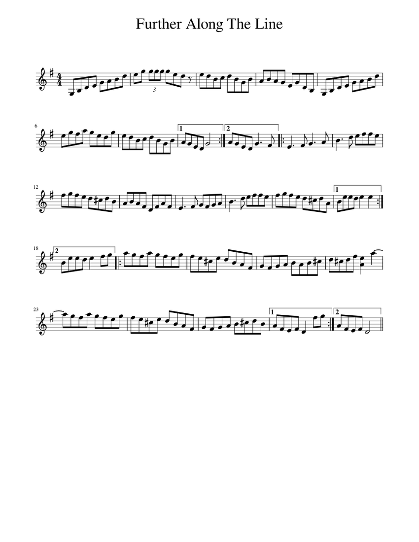 Further Along The Line Sheet music for Piano (Solo)