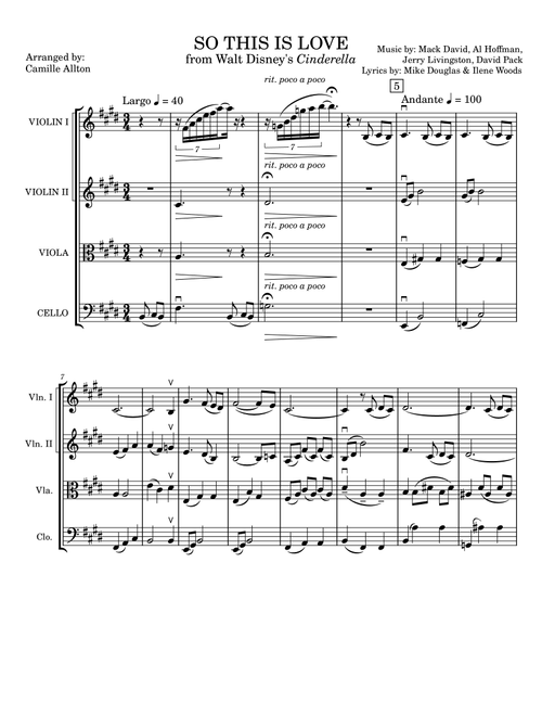 So This Is Love (Arr. Camille Allton) - James Ingram (String Quartet)
