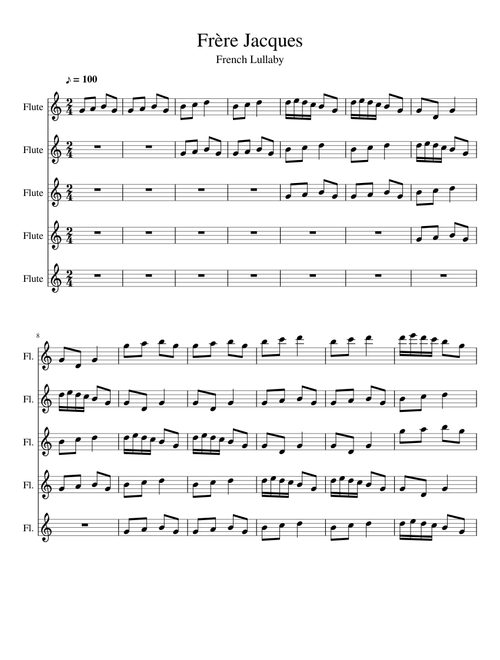 Frère Jacques: Flute Round