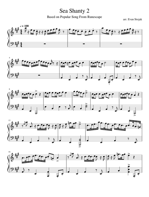 Sea Shanty 2 for Piano