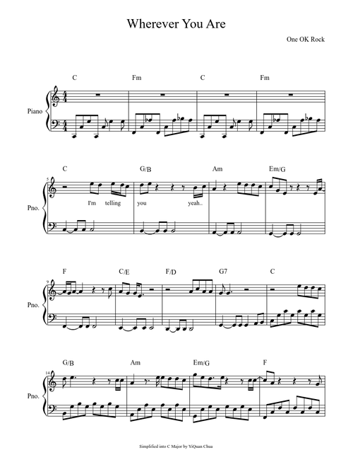 One OK Rock sheet music by asknancymore | Play, print, and