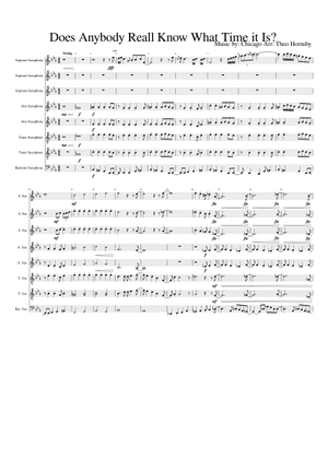 Does Anybody Really Know What Time It Is? Sheet Music for Piano ...