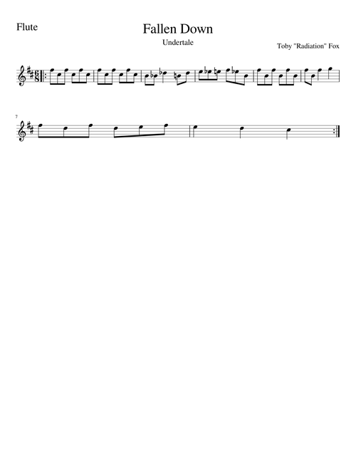 Fallen Down (Undertale) for Flute