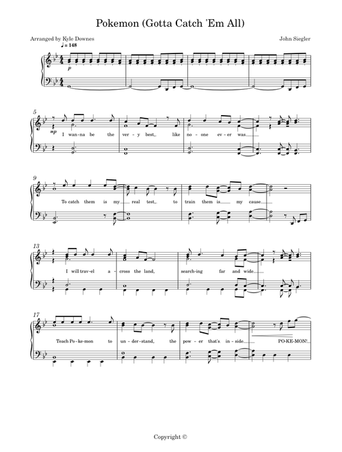 Pokemon (Gotta Catch 'Em All) - Easy Piano