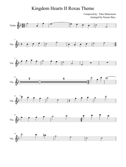 Roxas Theme (Kingdom Hearts II)