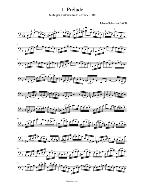 J. S. Bach - Cello Suite n° 2 BWV 1008 - 1. Prélude