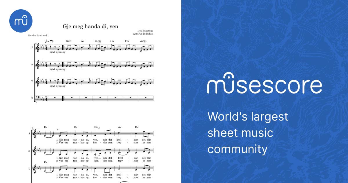 Gje meg handa di ven – Misc tunes Gje meg handa di, ven Sheet