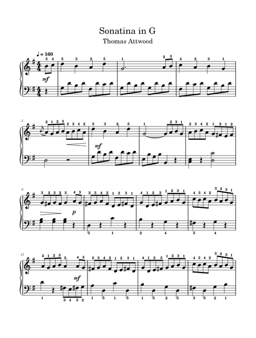 Allegro (First Movement from Sonatina No. 1 in G) – Thomas Attwood