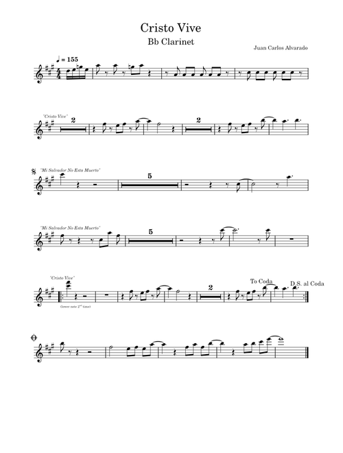 Cristo Vive - Bb Clarinet