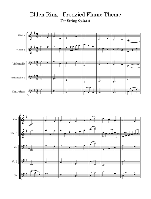 Elden Ring Frenzied Flame Merchant theme – Elden Ring Elden Ring - Frenzied Flame Theme for String Quintet
