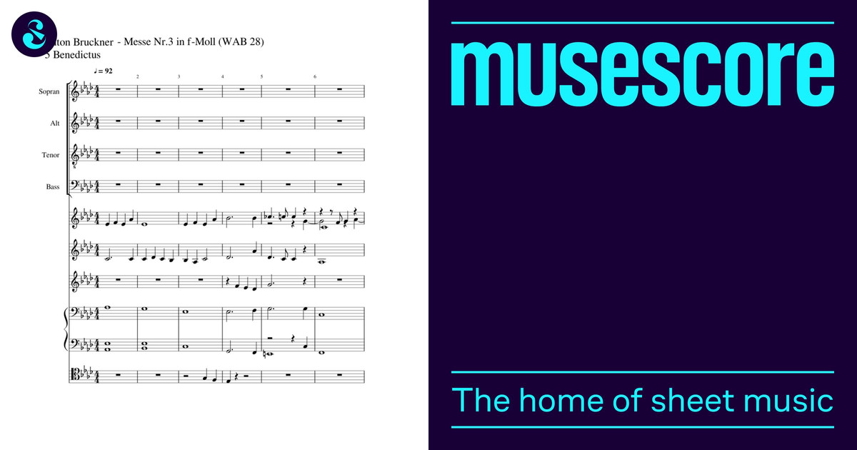 Anton Bruckner - Messe Nr3 in f-Moll - 5 Benedictus Sheet