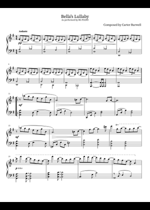 Play Official version of Bella's Lullaby Sheet Music by Carter