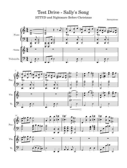 Sally's Song – Danny Elfman Test Drive - Sally's Song