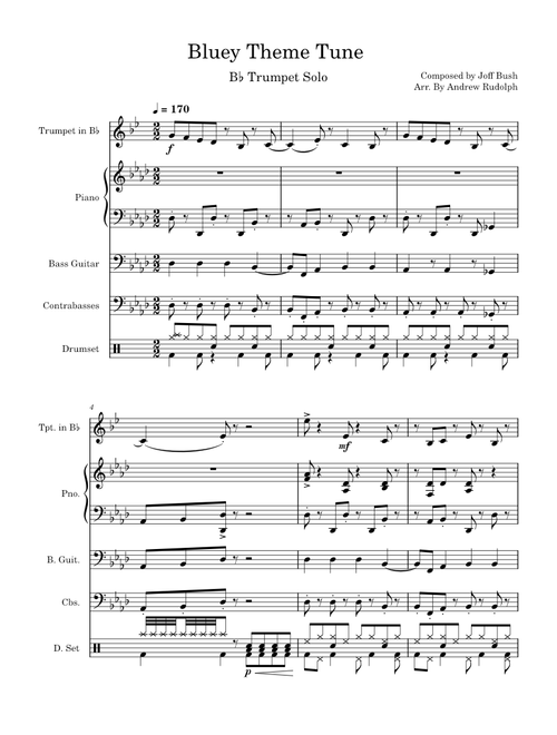 Bb Trumpet Solo - Bluey Theme Tune