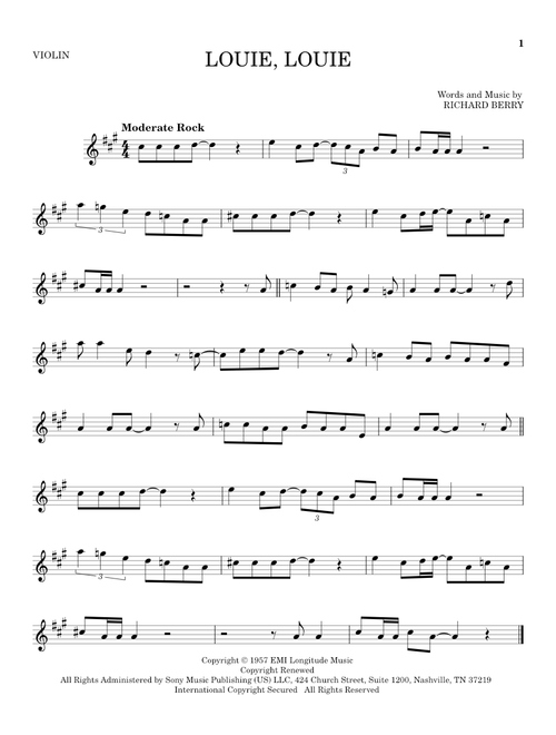 Louie, Louie - Kingsmen (Violin Solo)