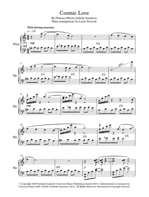 Cosmic Love (Arr. Lizzie Peacock) - Florence And The Machine (Harp)