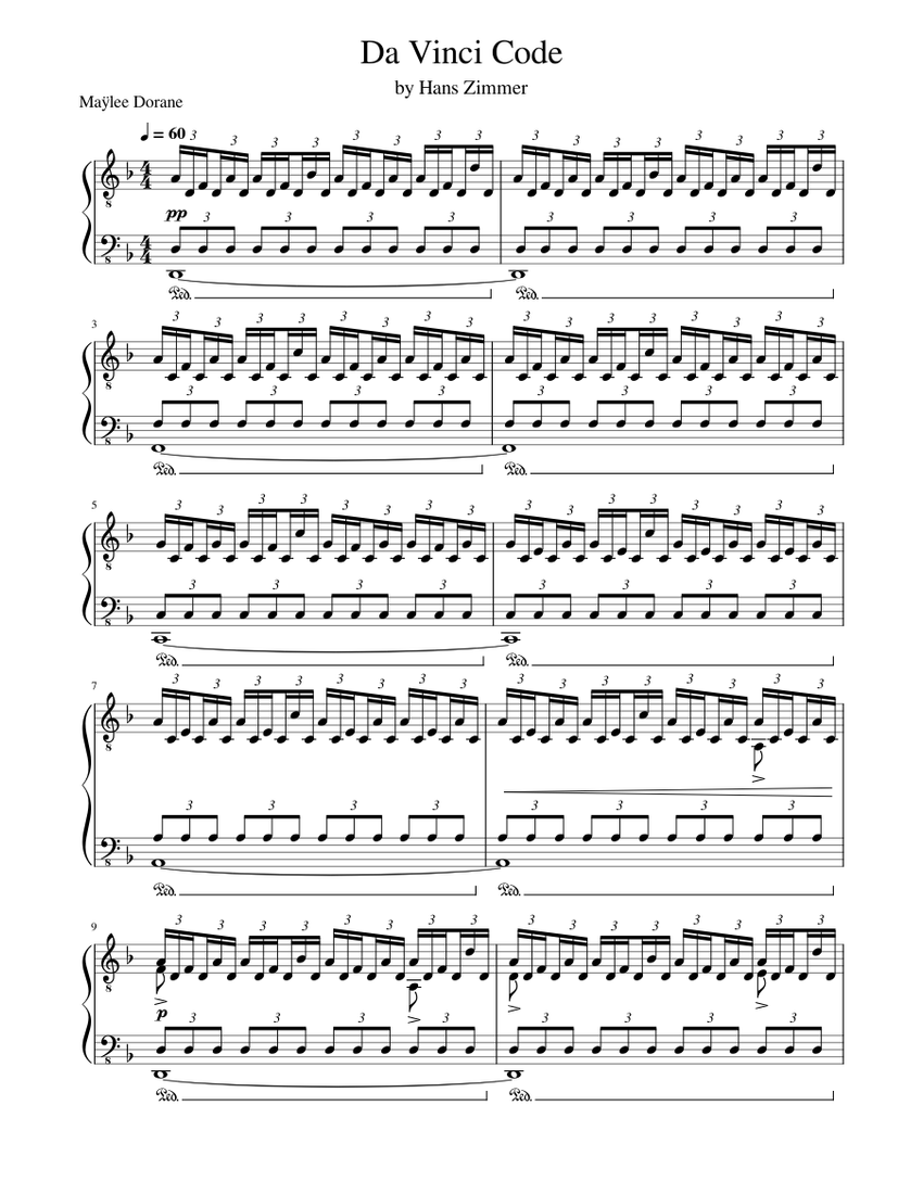 Da_Vinci_Code Sheet music for Piano (Solo)