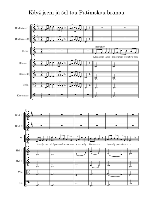Když jsem já šel tou Putimskou branou – český folklor – https://stovi.info/folklor/