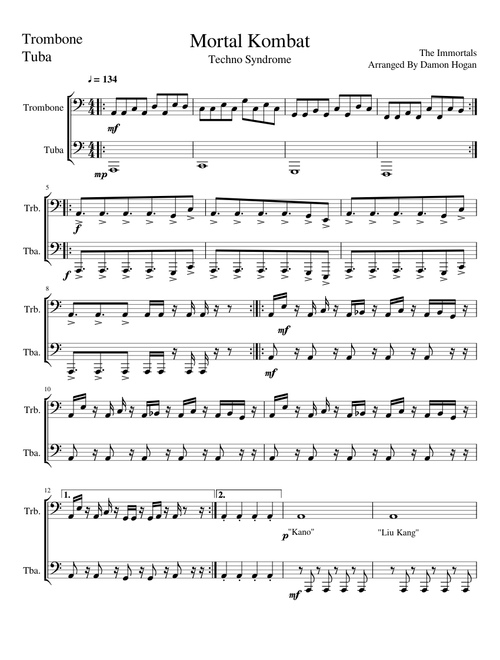 Mortal Kombat Low Brass Duet