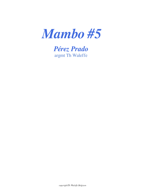 Mambo #5 – pérez prado