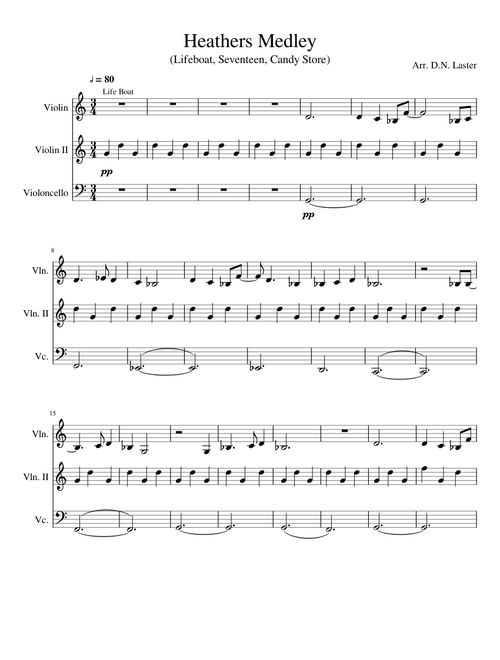 Heathers Medley (Lifeboat, Seventeen, and Candy Store)