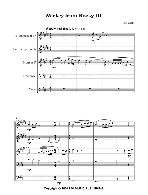 Mickey (Arr. Edmund Morgan) - Bill Conti (Brass Ensemble)