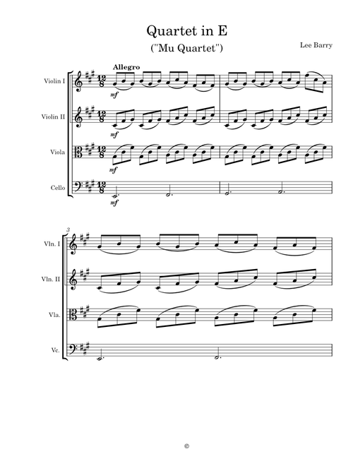 Quartet In E (Mu Quartet)