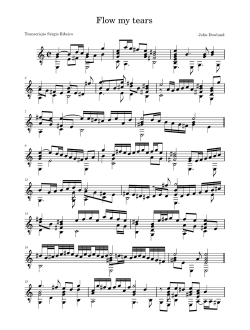 Flow my tears – John Dowland
