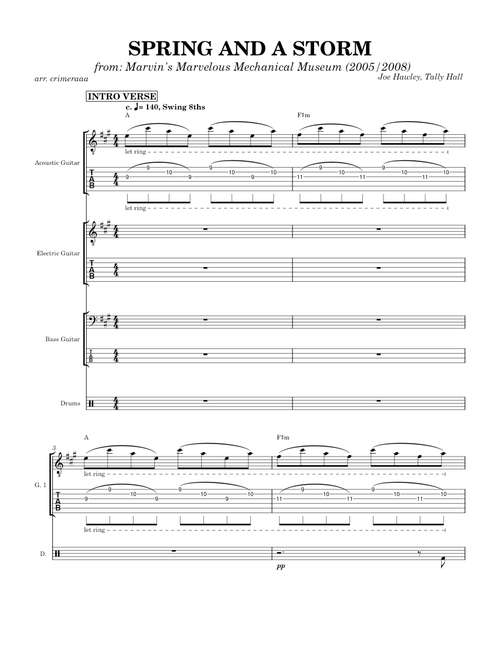 Spring and a Storm (Partial Instrumental) - Tally Hall