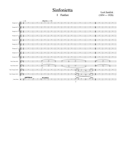 Janacek Sinfonietta 1 Fanafare ヤナーチェク シンフォニエッタ