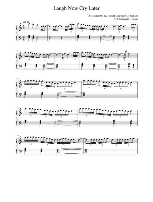 Laugh Now Cry Later (Feat. Lil Durk) (Arr. Drake) (Piano Solo)