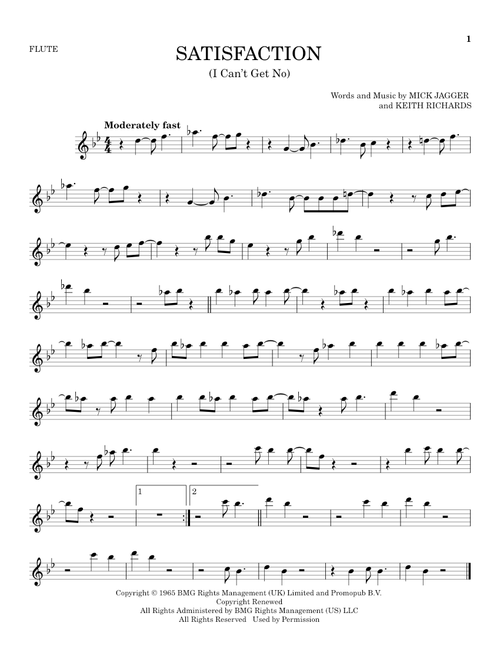 (I Can't Get No) Satisfaction - The Rolling Stones (Flute Solo)