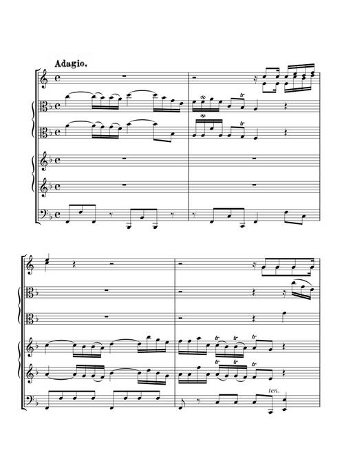 Franz Joseph Haydn — Divertimento in F major, Hob.II:16 – III. Adagio