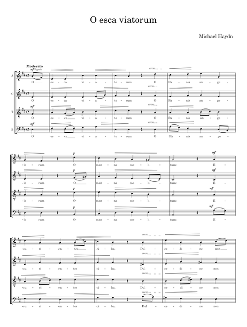 O esca viatorum - Johann Michael Haydn