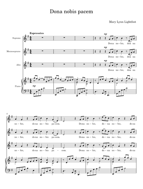 Dona Nobis Pacem - Mary Lynn Lightfoot