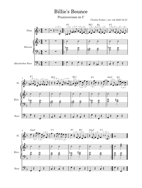 Billie's Bounce – Charlie Parker