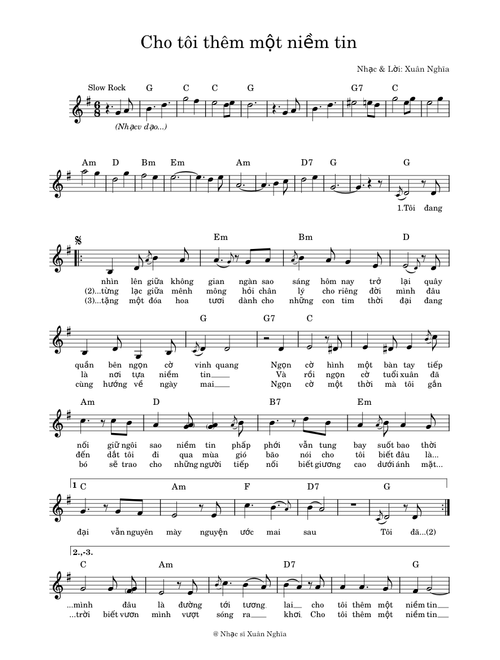 Cho tôi thêm một niềm tin – Xuân Nghĩa