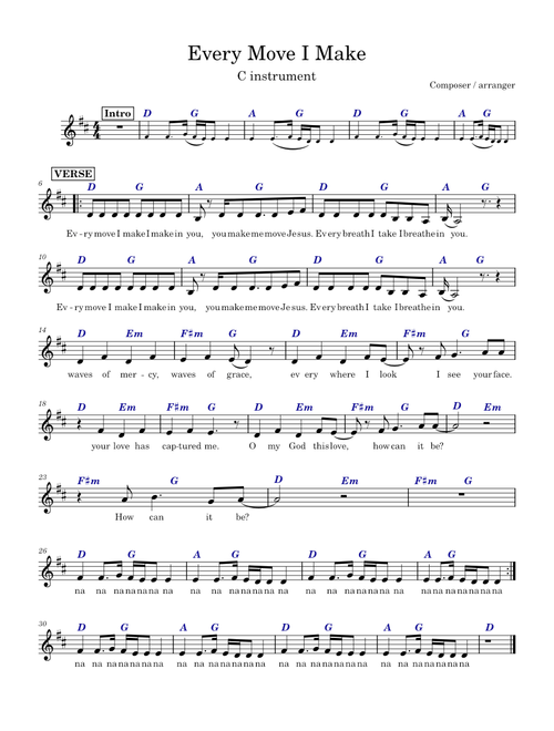 Every Move I Make leadsheet – hopeahilton