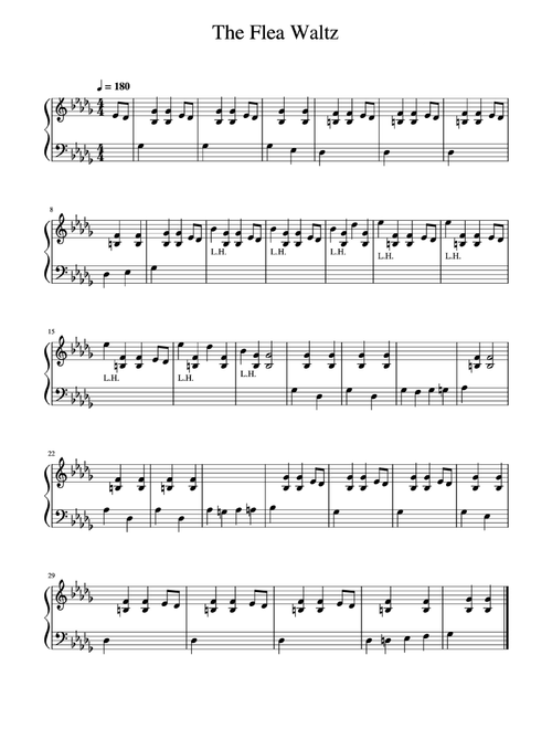 The Flea Waltz (Piano Solo) (Arr. Eric Adams) - Traditional (Easy Piano)