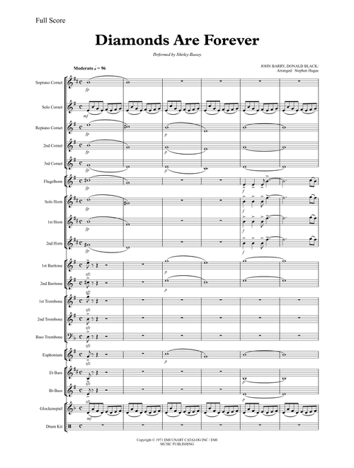 Diamonds Are Forever (Arr. Stephen Hague) - John Barry, Don Black (Brass Band)