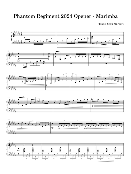 Phantom Regiment 2024 Opener - Marimba – SeanM.
