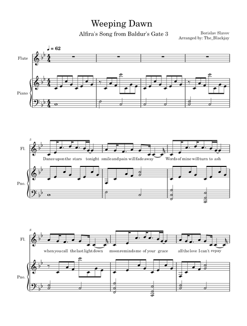 Weeping Dawn (Alfira's Song) Baldur's Gate 3