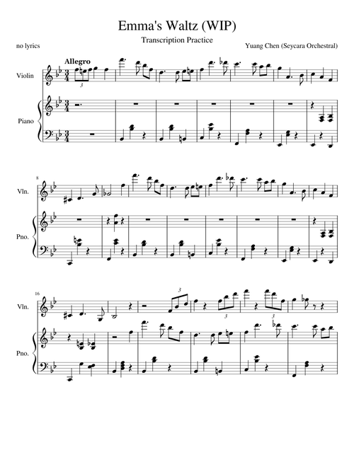 Emma's Waltz  WIP