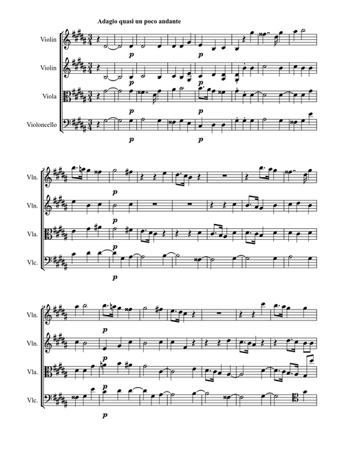 Beethoven String Quartet no 14 - Adagio quasi un poco andante