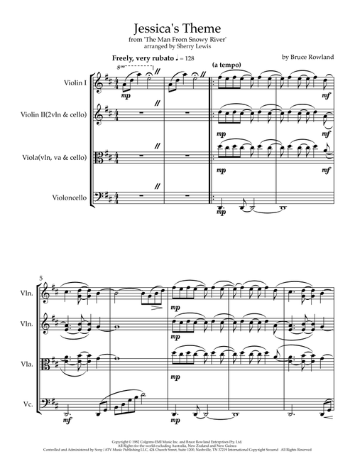 Jessica's Theme (breaking In The Colt) (Arr. Sherry Lewis) - Bruce Rowland (String Ensemble)