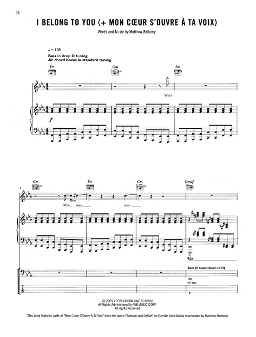 I Belong To You (New Moon Remix) - Muse (Guitar Tab)
