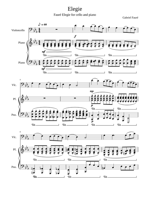 Élégie in C minor, op. 24 – Gabriel Fauré
